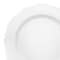 Smarty Had A Party 10.25" White with Silver Rim Round Blossom Disposable Plastic Dinner Plates (120 Plates), 120PK 4840WHS-CASE - alternate 7