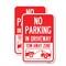 Signmission No Parking - in Driveway Tow Away Zone With Graphic, 18'' X 24'' 2 Signs, Heavy Gauge Aluminum, 2PK A-1824-2PACK-23807 - alternate 1