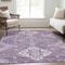 Homeroots 3' X 5' Lavender Plum And Ivory Medallion Washable Indoor Outdoor Area Rug 589044 - alternate 2