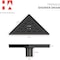 Hydroware Triangle Shower Drain, C06 Matte Black, 8 Inches HYD-0026 - alternate 2