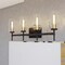 Vaxcel Warren 4 Light Black and Brass Mid Century Modern Bathroom Vanity Wall Fixture Clear Glass W0394 - alternate 1