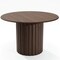 Homeroots 46" Brown Wood Pedestal Base Round Top Dining Table 720646 - alternate 1
