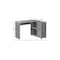 Homeroots 46" Gray L Shape Computer Desk With Two Drawers 333481 - alternate 2