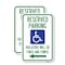 Signmission Reserved Parking Violators Will Be Fined and Towed Lef, 18'' X 24'', Heavy Gauge Aluminum, 2PK A-1824-2PACK-22998 - alternate 1