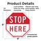 Signmission Stop Here, 6 Inch X 6 Inch, Plastic Sign OC-P-6-233 - alternate 5