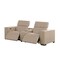 Homeroots 93in Cream and Brown Leather Power Reclining Loveseat With Storage 720538 - alternate 3