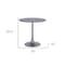 Homeroots 32" Gray Steel Pedestal Base Round Top Dining Table 572231 - alternate 3