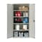 Hirsh Storage Cabinet, 72 in H, 36 in W, 18 in D, Recessed Twist, Keyed, Light Gray, 4 Shelves 22006 - alternate 5