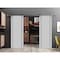 Sartodoors Sliding Double Barn Doors with Hardware, Planum 0017 Matte Grey and Aluminum Strips, 13FT Rail Hang PLANUM0017DB-S-GRE-6496 - alternate 1