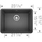 Blanco Precis SILGRANIT 24in Single Bowl Undermount Kitchen Sink - Anthracite 522258 - alternate 2