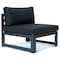 Leisuremod Chelsea 4-Piece Middle Patio Chairs Black Aluminum With Cushions, Black CSBL-4BL - alternate 3