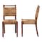 Bali & Pari Cordoba Bohemian Natural Seagrass and Mahogany Wood 2-Piece Dining Chair 249-2PC-13842-ZORO - alternate 4