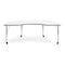 Flash Furniture Commercial Adjustable Height Kidney Activity Table with Locking Casters-White XU-A4872-KIDNY-WHT-T-P-CAS-GG - alternate 3
