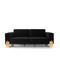 Homeroots 95" Black Velvet Sofa With Gold Legs 480937 - alternate 1