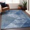 Homeroots 8' X 10' Blue And Gray Geometric Washable Indoor Outdoor Area Rug 602836 - alternate 2
