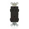 Leviton Straight Blade Receptacle, 5-15R, 15 A, 125V AC, Flush Mount, Self-Grounded M1626-E - alternate 1