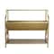 Homeroots 32" Gold Iron and Metal Two Tier Bookcase 389580 - alternate 1