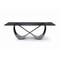 Homeroots 94" Black Glass and Brass Pedestal Base Dining Table 718892 - alternate 5