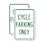 Signmission Cycle Parking Only, 12'' X 18'' 2 Signs, Heavy Gauge Aluminum, 2PK A-1218-2PACK-24200 - alternate 1