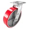 Hyw Products Heavy Duty Caster 8in Red Polyurethane on Cast Iron Wheel, Swivel 40-80S-A1-PC(R) - alternate 1