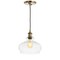Jonathan Y Wyatt 9.5" Adjustable Drop Pharmacy Metal/Glass LED Pendant, Brass Gold JYL3515A - alternate 4