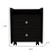 Homeroots 22" Black Wood Two Drawer Nightstand 543670 - alternate 4