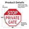 Signmission Stop Private Gate, 10 Inch X 10 Inch, Vinyl Decal OC-D-10-131 - alternate 3