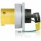 Leviton Pin & Sleeve Inlet, 60 A, 125V AC, 2 Pole, Screw Terminals Wire Connection Type Yellow 330B4WLEV - alternate 1