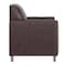 Flash Furniture HERCULES Diplomat Brown LeatherSoft Chair with Clean Line-Stitched Frame and Chrome Legs BT-827-1-BN-CHR-GG - alternate 4