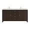 James Martin Vanities Gracyn 72" Double Vanity, Sable, w/ 3 CM Tajnar Eclos Top w/FreePower Wireless Charger D125-V72-SBL-FTJR - alternate 1