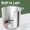 Emporio Kitchen Stainless Steel 24QT Stockpot with Glass Lid, Even-Heat Base, Riveted Handles, Oven Safe EMPKSSTKP24 - alternate 2