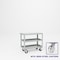 Pucel Heavy Duty Shop Truck, 36 in W x 18 in D x 33.5 in H, Three Shelves, Push Handle, Gray 1836-DT-3S - alternate 1