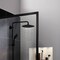 Anzzi Welle 74x34in Framed Fixed Shower Screen Door, Matte Black with 5/16in 8mm Tempered Clear Glass SD-AZ22-01MB - alternate 4