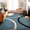World Rug Gallery Modern Wavy Circles Design Area Rug 4 ft x 6 ft Blue 377BLUE4X6 - alternate 2