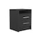 Homeroots 20" Black Two Drawer Faux Wood Nightstand 543667 - alternate 1