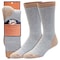 Railroad Sock Mens Premium Copper Infused Crew Socks, Grey/Copper, 6-12 M, 1 PR 4010 GY - alternate 1