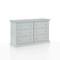 Homeroots 56" Gray Solid and Manufactured Wood Six Drawer Double Dresser 530242 - alternate 1