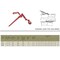 Mytee Products Lever Style Snap Binders 1/4in - 5/16in G70 Chain Binder 2600 lbs WLL, Lever Chain Binders CBLS14 - alternate 2