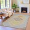Homeroots 3' X 5' Pewter Copper And Silver Geometric Washable Indoor Outdoor Area Rug 631921 - alternate 4