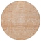 Homeroots 8' Salmon And Terra Cotta Round Damask Washable Indoor Outdoor Area Rug 603367 - alternate 3