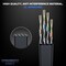 Maximm 3ft Cat7 Flat Shielded Ethernet Cable 10Gbps RJ45, 5PK, Black, 5PK CAT7F-3BK5PK - alternate 3