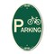Signmission Bicycle Parking With Graphic, 12 Inch X 18 Inch Architectural Oval, Heavy Gauge Aluminum A-OV-G-1218-24325 - alternate 1