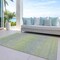 Homeroots 8' X 10' Artichoke Green Striped Washable Indoor Outdoor Area Rug 608792 - alternate 3