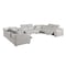 Homeroots Light Gray Italian Leather Power Reclining U Shaped Ten Piece Corner Sectional With Console 632580 - alternate 5