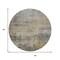 Homeroots 8' Pewter And Wheat Round Abstract Washable Indoor Outdoor Area Rug 616246 - alternate 3