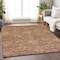 Homeroots 10' X 14' Brown And Tan Damask Washable Indoor Outdoor Area Rug 603376 - alternate 3