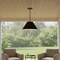 Homeroots 22" Black Aluminum Cone LED Dimmable Outdoor Pendent Hanging Light 683469 - alternate 3