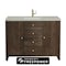 James Martin Vanities Gracyn 48 in. Single Vanity, Sable, w/ 3 CM Victorian Silver Silestone Top D125-V48-SBL-FVSL - alternate 1