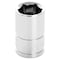 Perform Tool Socket 3/8 In Drive; 12 mm; Metric; 6 Point; Polished Nickel Chrome Plated; Vanadium Alloy Steel W38212 - alternate 1