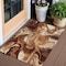 Homeroots 3' X 5' Orange Copper And Ivory Abstract Washable Indoor Outdoor Area Rug 587482 - alternate 1